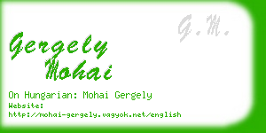 gergely mohai business card